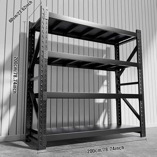 5000lbs Load Capacity, Heavy Duty 4-Tier Steel Shelving Unit, Adjustable - Image 2
