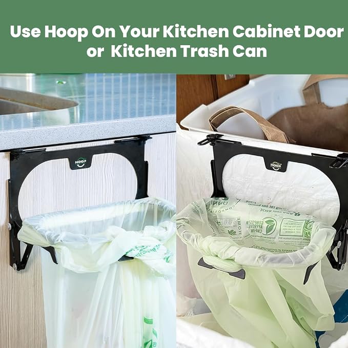 Hoop Metal Compost Bag Holder + 25 Compost Bags 3 Gallon, Clips to Kitchen - Image 5