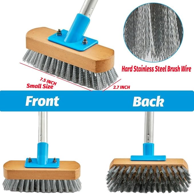 YONILL Stainless Steel Deck Scrub Brush - Image 2
