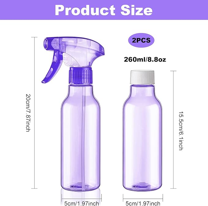 Cosywell Empty Spray Bottles 8.8oz/260ml 2 Pack Plastic Spray Bottle - Image 2