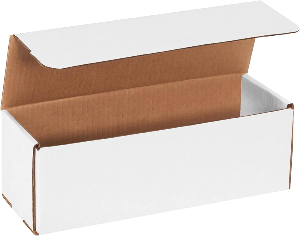 BOX USA Shipping Boxes Small 12"L x 4"W x 4"H, 50-Pack | White...