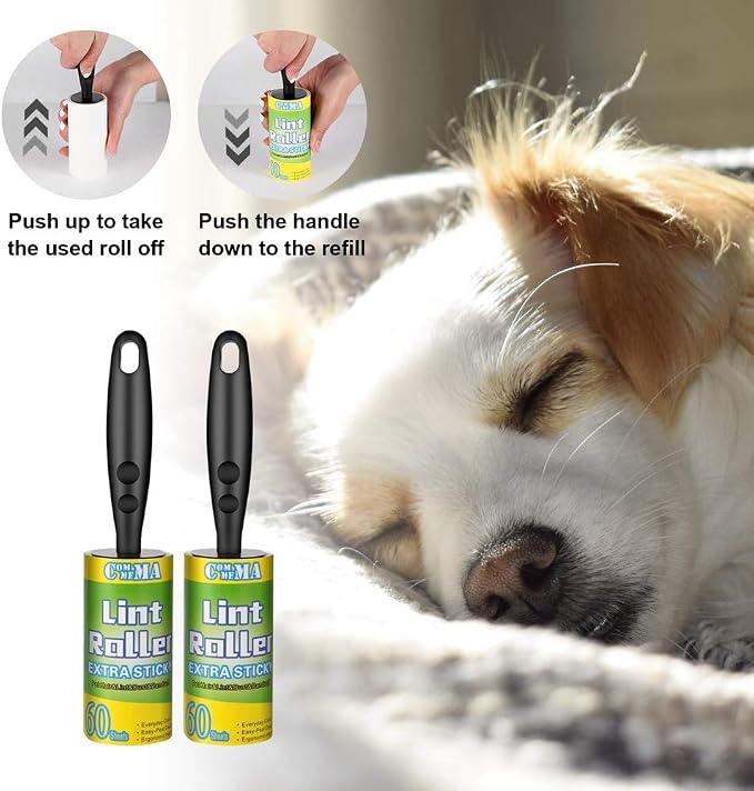 Lint Rollers for Pet Hair Extra Sticky, Pet Hair Remover Set Brush for Dog & - Image 5