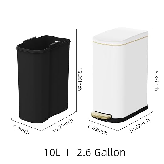 2.6 Gallon Slim Bathroom Trash Can - Image 5