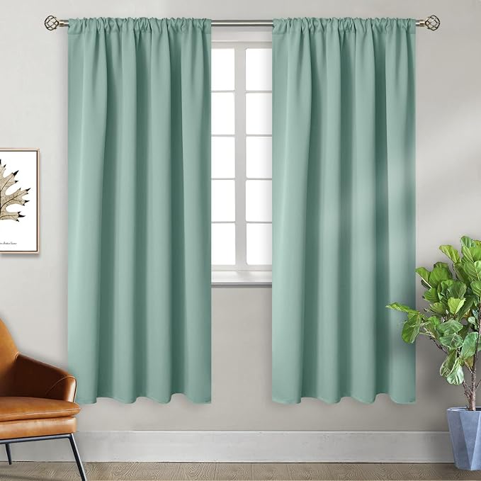 BGment Sage Green Blackout Curtains 72 Inches Long by BGment