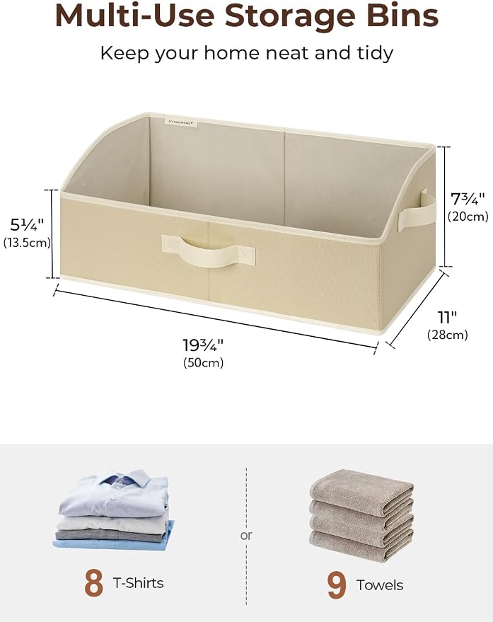 StorageWorks Closet Storage Bins, Trapezoid Organizer Box - Image 2