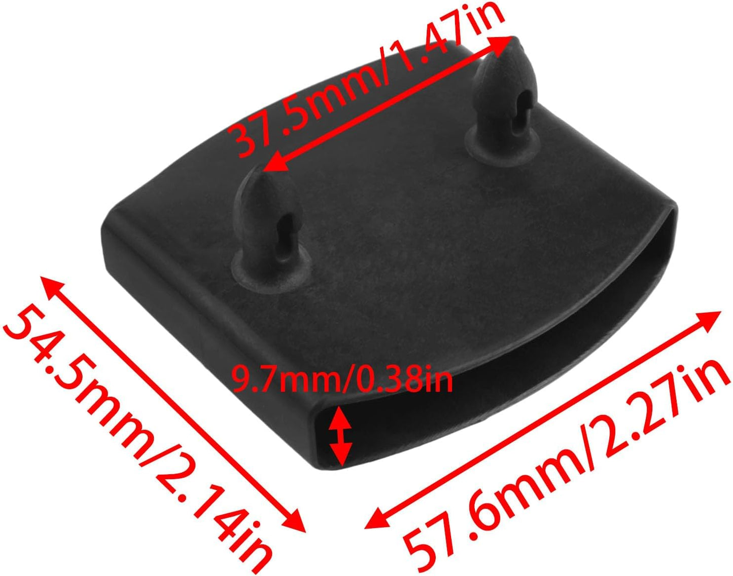 Lovelysp 20PCS Black Plastic Bed Central slats Bed Board Support Center Cover and end Cover Replace the Bed Board Support End Cover Used for Fixing the Wooden Board (50×9mm / 1.96×0.35inch)