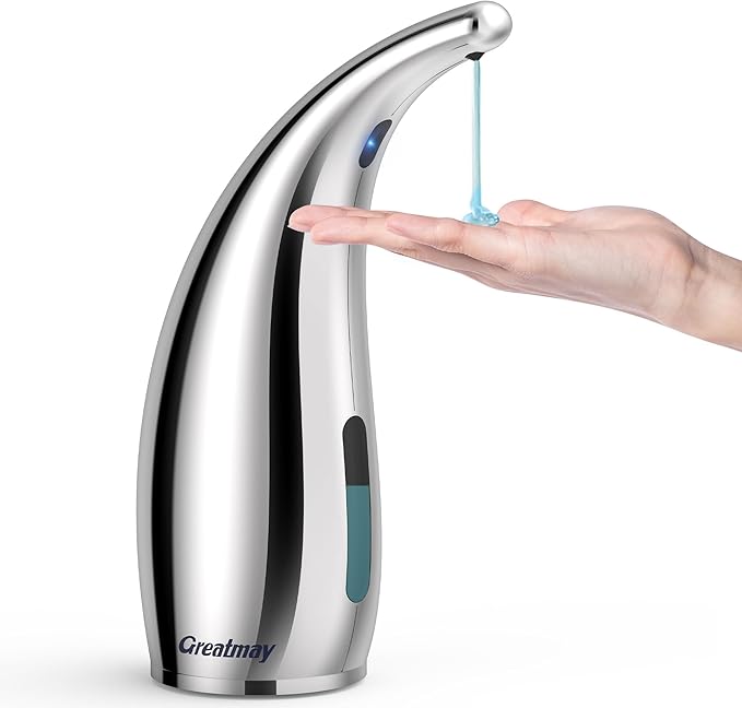 Adjustable Automatic Soap Dispenser Touchless, 4 Adjustable Levels Touchless by Greatmay