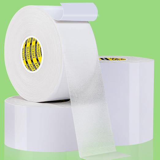 4Pack Double Sided Tape Heavy Duty, 2in x 66FT, Universal High Tack Strong Wall by MILEQEE