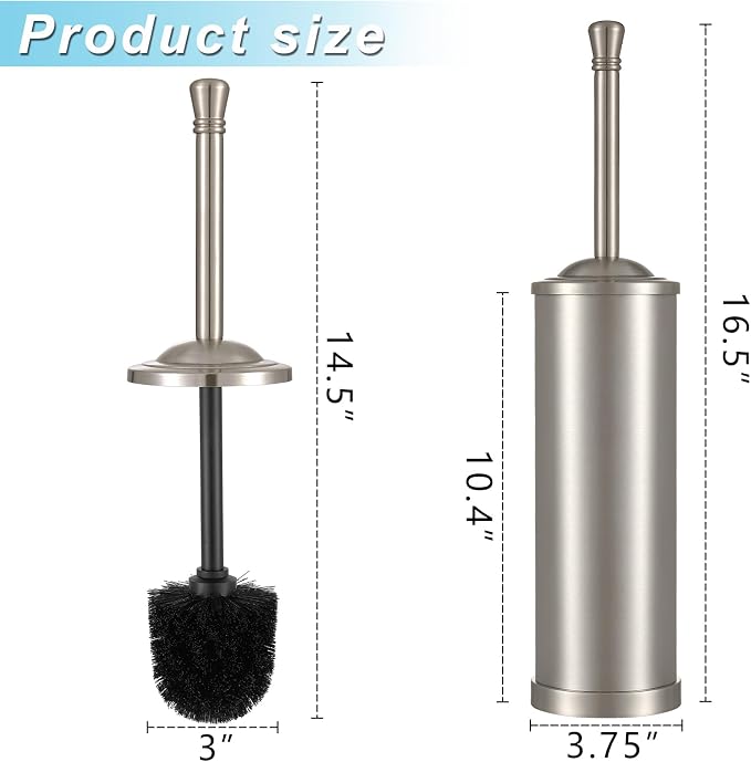 Stainless Steel 304 Toilet Brush and Holder, Toilet Bowl Brush - Image 3