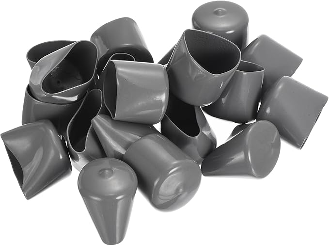 uxcell 20pcs Rubber End Caps 34mm ID Vinyl Cap Cover Screw Protectors Dark Grey - Image 4