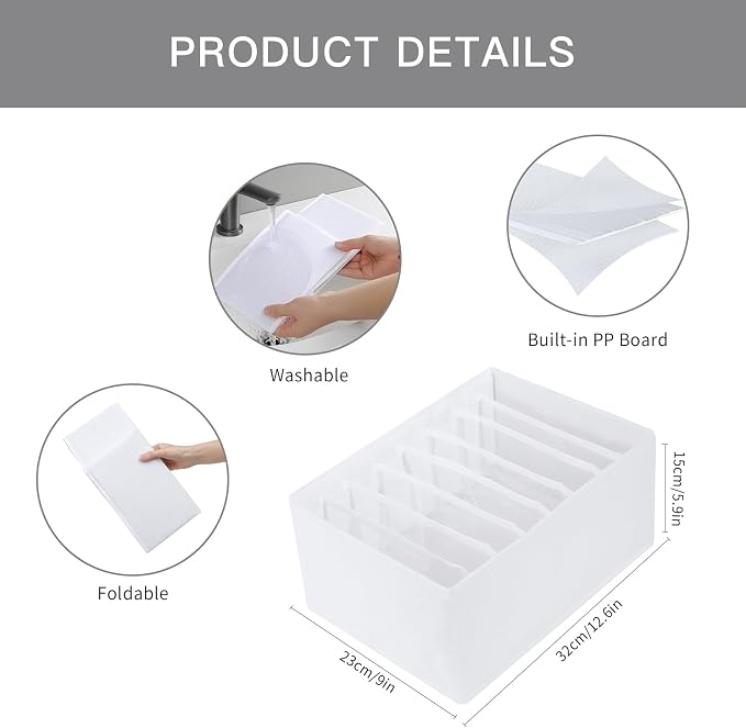 Qozary 4 Pack Drawer Organizers - Image 5