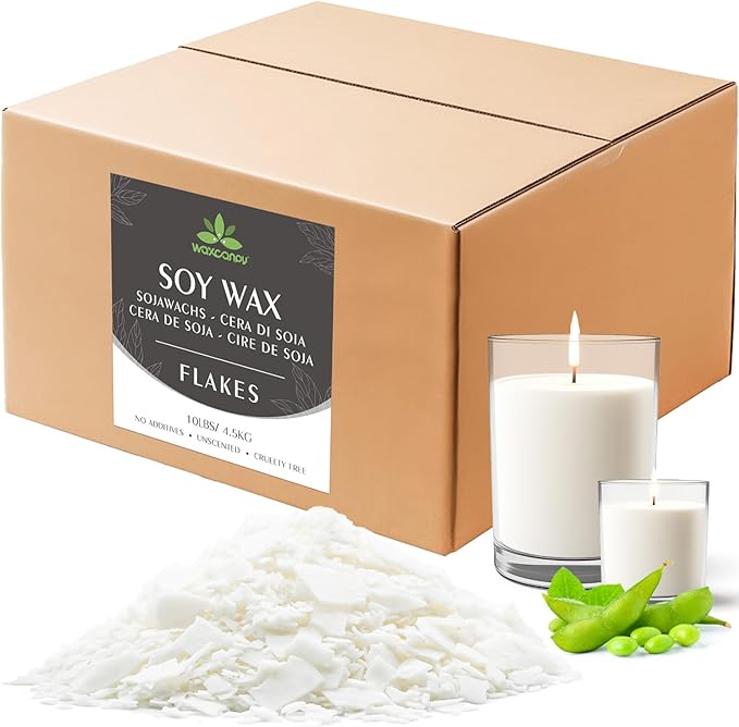 Soy Wax Flakes, Waxcanpy Natural Candle Wax, Organic Soy Wax by Waxcanpy