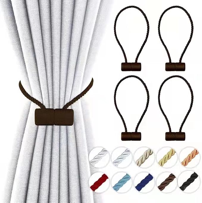 18 Inch Strong Magnetic Curtain Tiebacks, Curtain Holdbacks Modern Upgrade by YUNTUOO