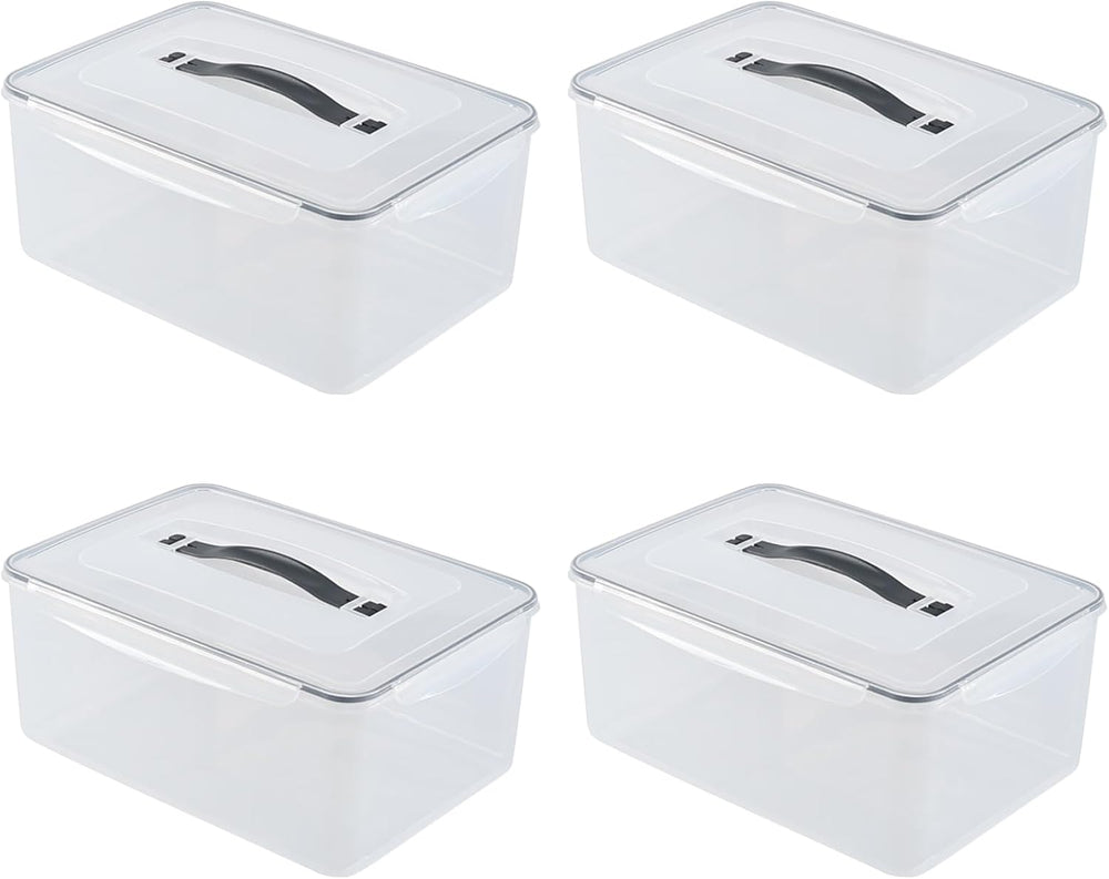 4-Pack 14.5 L Food Sealed Storage Container, Plastic Boxes