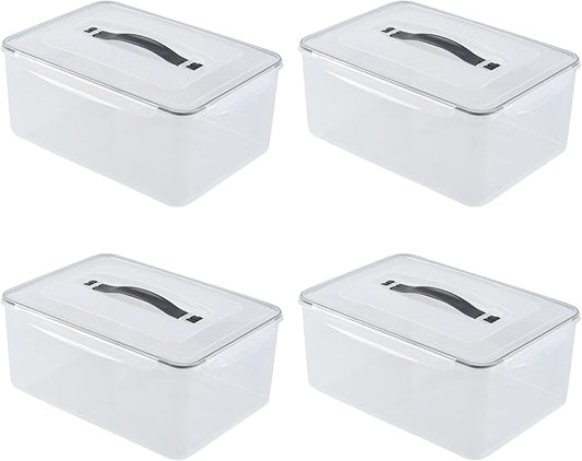 4-Pack 14.5 L Food Sealed Storage Container, Plastic Boxes by Bblina