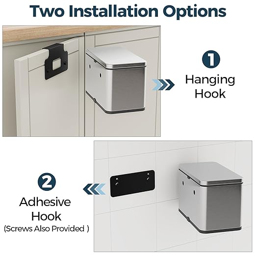 Stainless Steel Hanging Trash Can - Image 2
