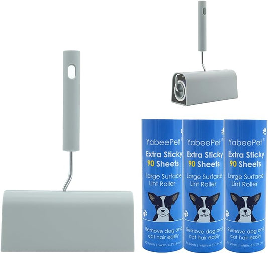 Extra Sticky Large Surface Lint Roller, 6.3'' Giant Lint Roller by Yabeepet