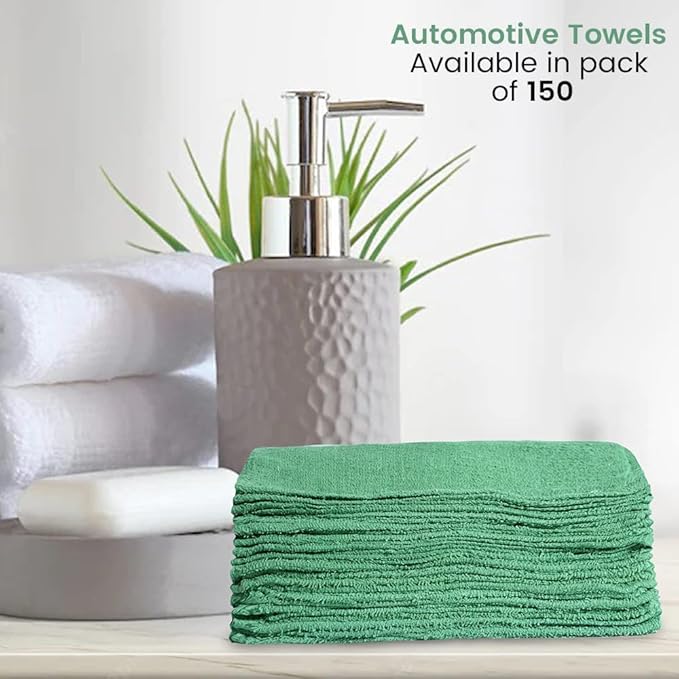 Terry Bar Mop Towels Green Value Pack of 60, Size 14"x17" Absorbent and Durable - Image 3
