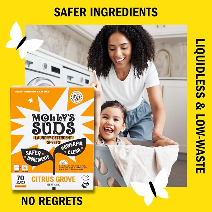 Molly’s Suds Laundry Detergent Sheets | Gentle on Sensitive Skin, Powerful - Image 4