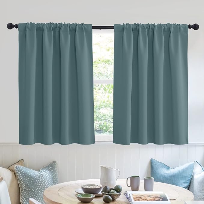 RYB HOME Bathroom Curtains Room Darkening Privacy Small Window Curtains by RYBHOME