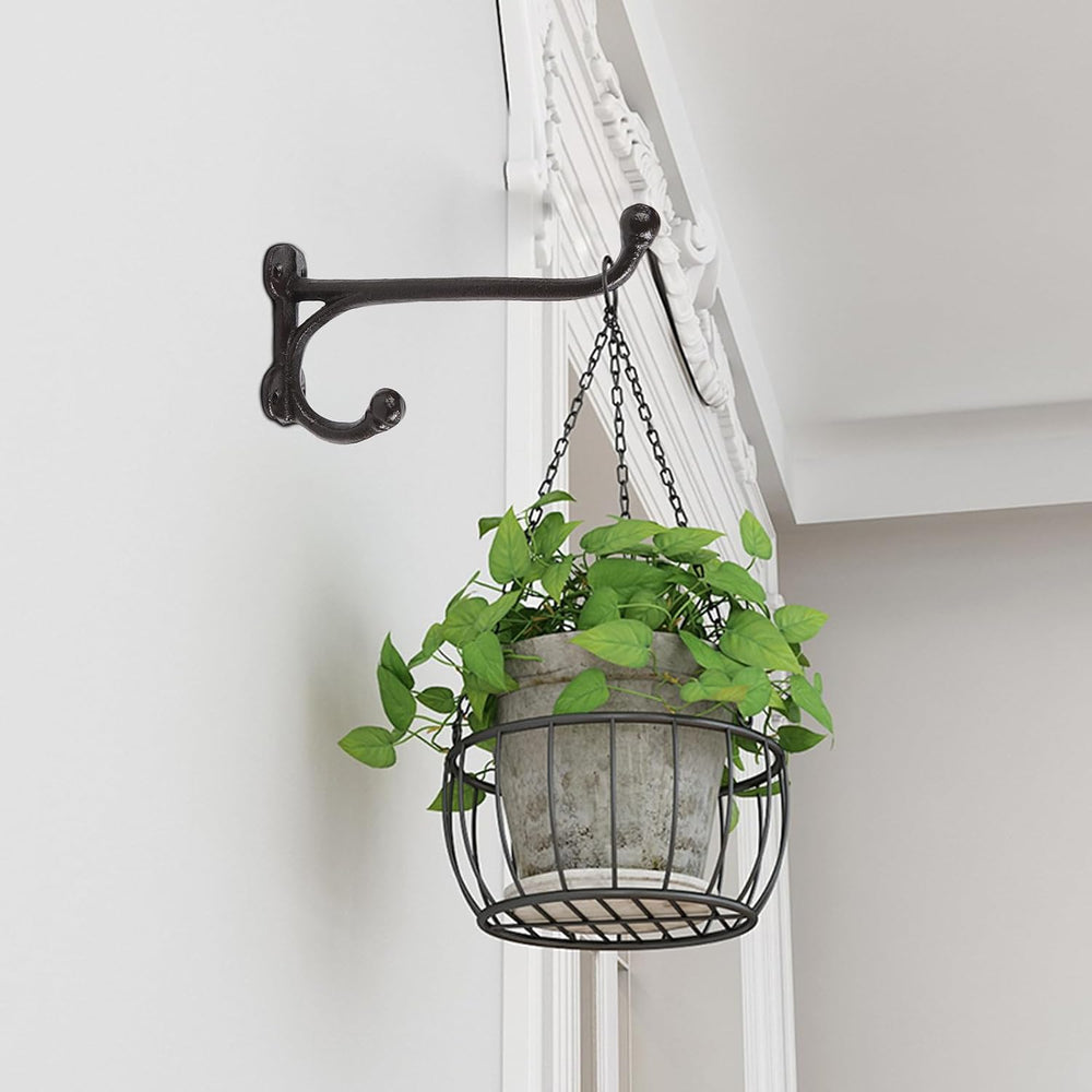 BRASSTAR Cast Iron Simple Straight Double Hooks Hanging for Coats, Bags, Hats...