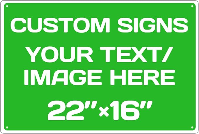 Custom Street Sign, Aluminum Weatherproof Metal Sign Multiple Sizes Custom by Repaly