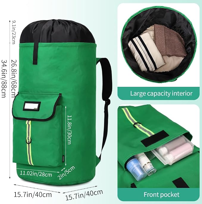 Extra-Large Heavy Duty Laundry Bag Backpack - Image 2