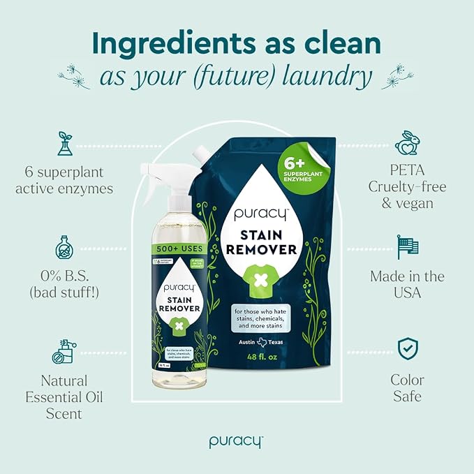 Puracy Stain Remover, Natural Based Travel and Laundry Stain Cleaner - Image 4
