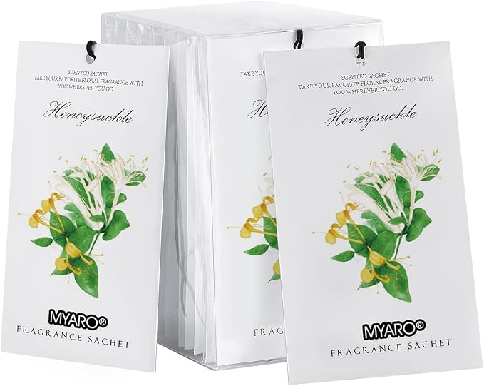 MYARO 12 Packs Honeysuckle Scented Sachets by MYARO