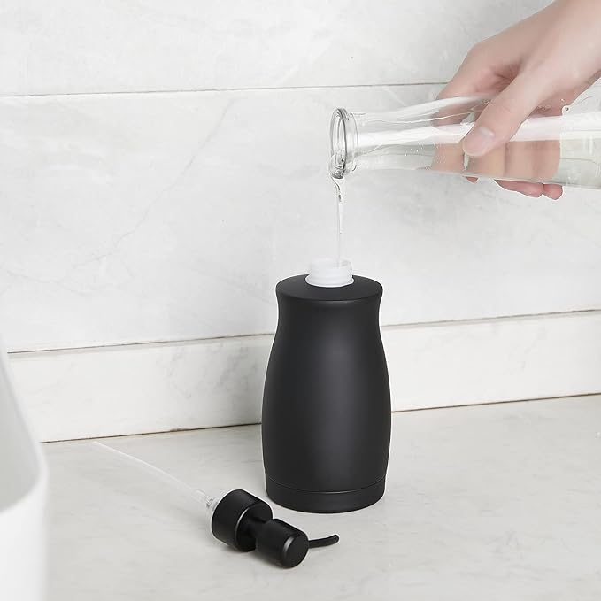 304 Stainless Steel Countertop Black Soap Dispenser Rust Resistant Leak-Proof - Image 2