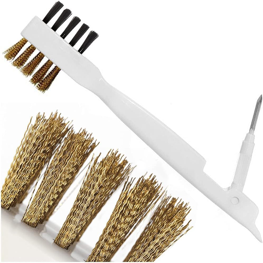 Gas Stove Brass Wire Stiff Bristles Brushes Rust Cleaner for Kitchen Grease Grime Pot Pan