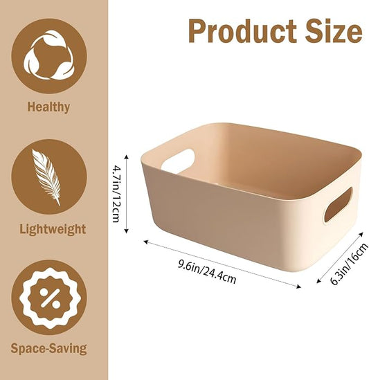 COVRA 2-Pack Plastic Storage Bins, Small Storage Baskets, Organizers - Image 2