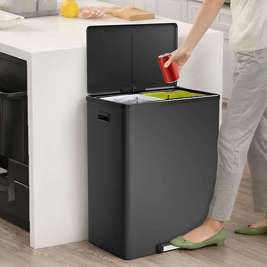 GarveeHome Step Dual Trash Can, 60L/16 Gallon Recycle Bins - Image 7