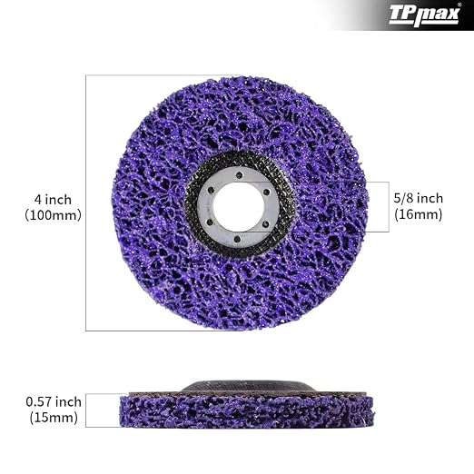 4 inch Stripping Discs Rust Remover Discs Remove Paint and Oxidation 5/8 inch - Image 2