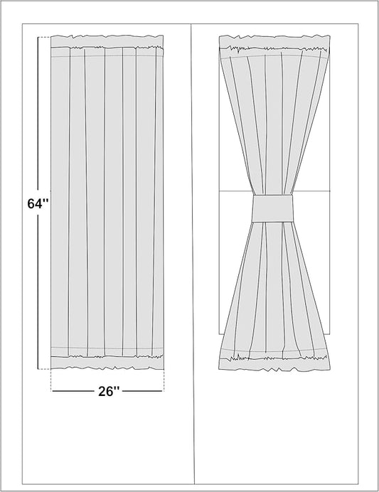 NICETOWN White Sheer Curtains for French Front Door, Short Curtains for Small - Image 2