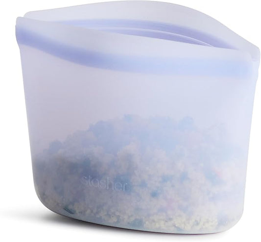 Stasher Premium Silicone Reusable Food Storage Bowl, Sous Vide, Dishwasher by Stasher
