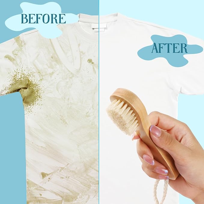 3 Pcs Wood Laundry Stain Brush Stain Remover Brushes - Image 2
