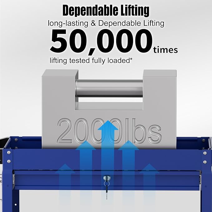 3 Tier Heavy Duty Tool Cart, Mechanic Metal Rolling Tool Carts Work Cart - Image 6
