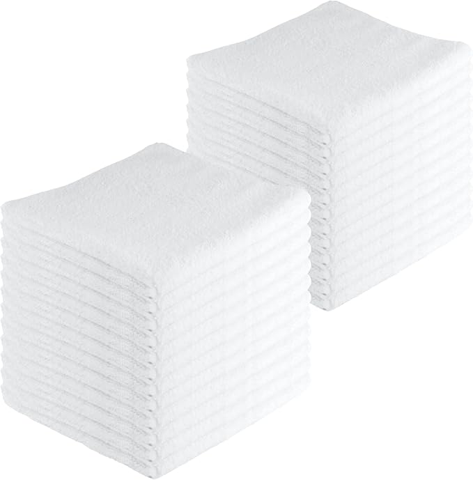 Microfiber Cleaning Cloths, 24 Pack, All-Purpose, Highly Absorbent, Washable by JDHomease