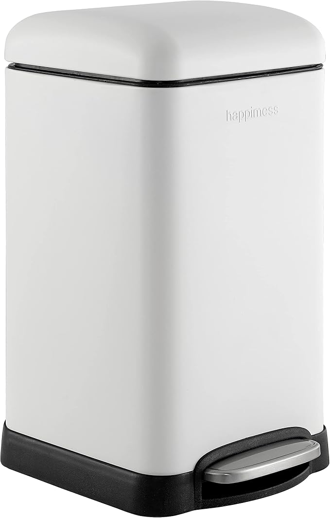 Happimess HPM1012C Betty Retro Mini 3.2-Gallon Step-Open Trash Can, Minimalistic by Happimess