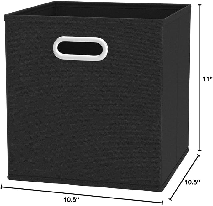 Amazon Basics Collapsible Cube Storage Organizer Bins, 10.5 x 10.5 x 11 inches - Image 5