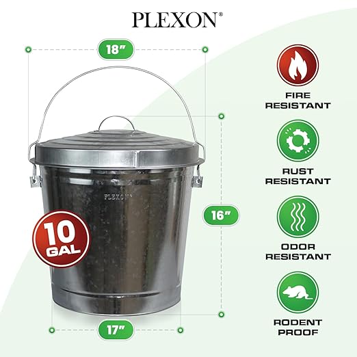 Plexon 10 Gallon Trash Can - Image 2