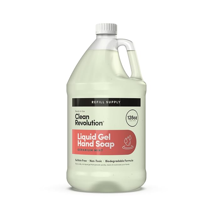 Clean Revolution Liquid Gel Hand Soap, Silky Rich Liquid, Quick Lather by CleanRevolution