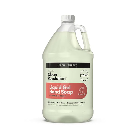Clean Revolution Liquid Gel Hand Soap, Silky Rich Liquid, Quick Lather by CleanRevolution