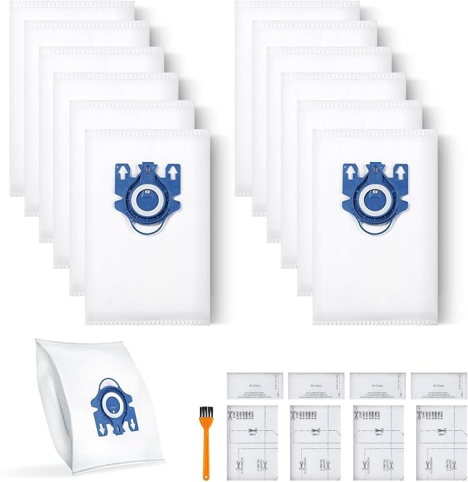 12 Pack 3D Dust Bags, Compatible by Rowhalf