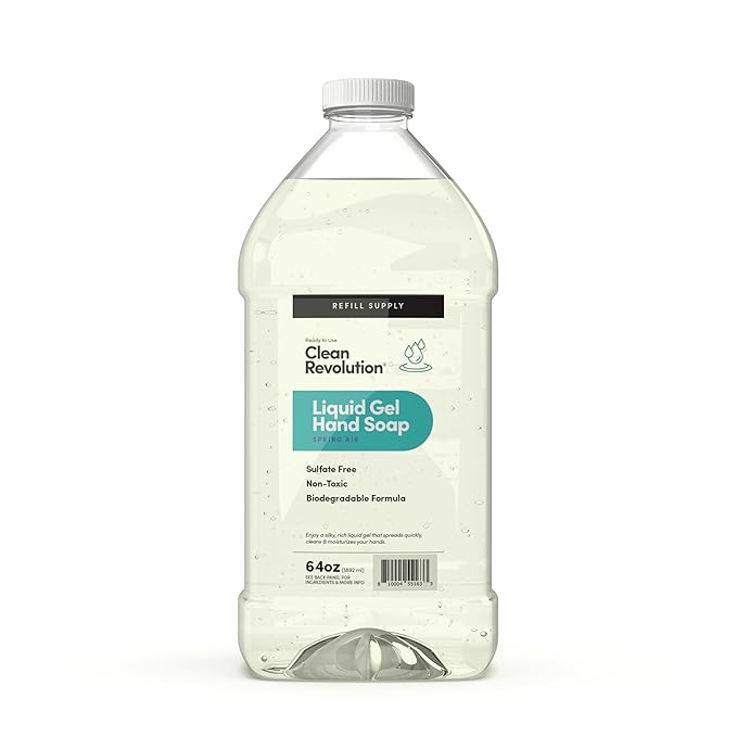 Clean Revolution Liquid Gel Hand Soap, Silky Rich Liquid, Quick Lather by CleanRevolution