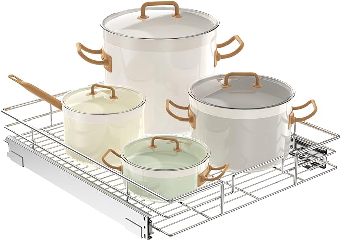 LOVMOR Pull Out Cabinet Organizer 22½" W x 21½" D, Kitchen Cabinet Pull Out by LOVMOR