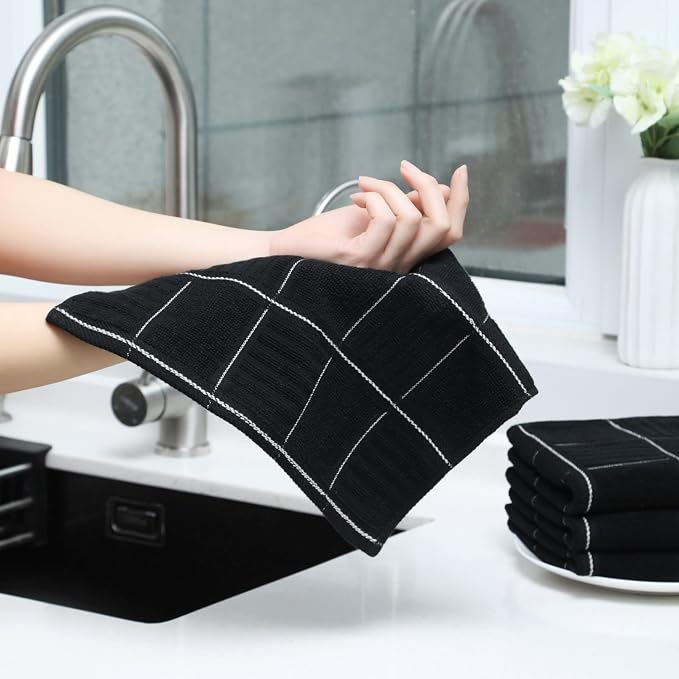 Glynniss Kitchen Towels and Dishcloths Set, Absorbent Dish Towels and Dish - Image 4