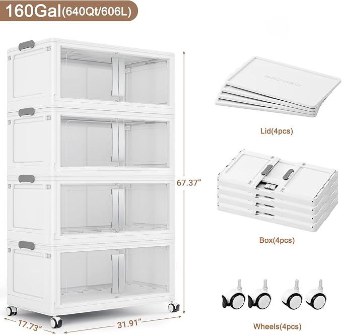 BROVIEW 640QT Stackable Storage Bins - Image 2