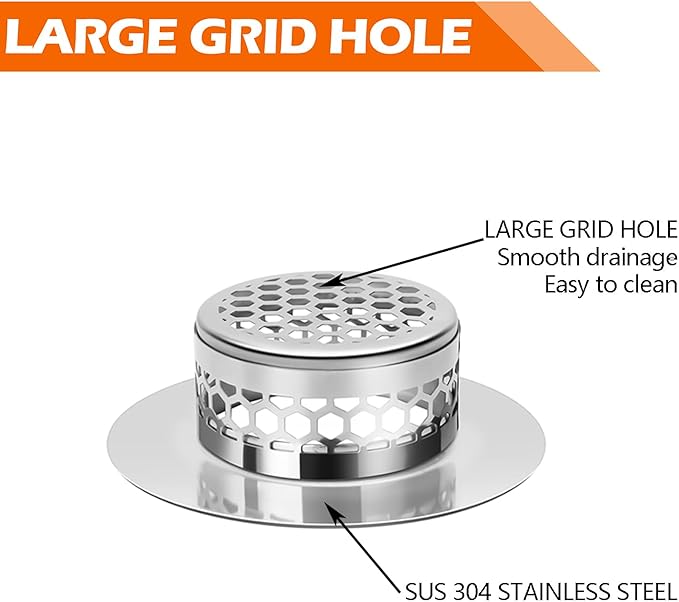 Hair Catcher Shower Drain Bathtub Lavatory Sink Drain Strainer - Image 3